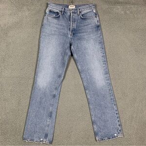 Agolde Lana Straight Riptide Blue High Rise Jeans Size 27